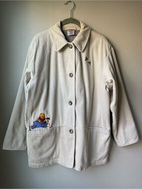 90s Vintage Disney Store Winnie the Pooh Eeyore Corduroy Shacket Jacket Coat
